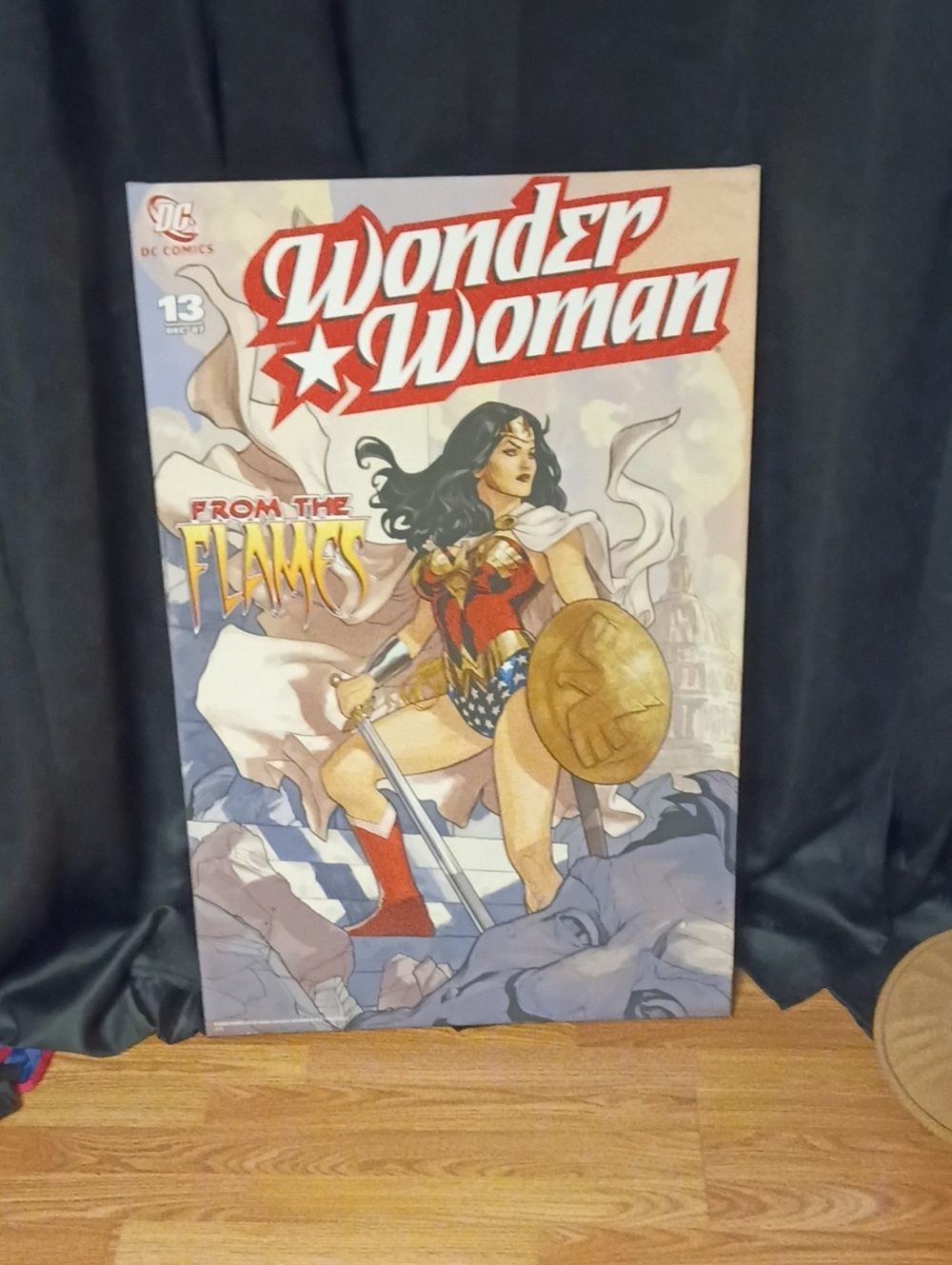 Wonder Woman Comic Poster Artwork - Red, Blue, Gold